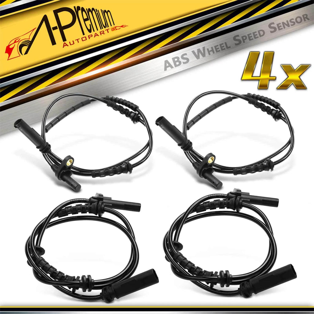 Set of 4 ABS Wheel Speed Sensors for BMW 750i ActiveHybrid 7 (2012–2015)