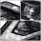 LED DRL Headlight for Nissan Rogue (2017–2020) - Left Driver Side, Black Housing