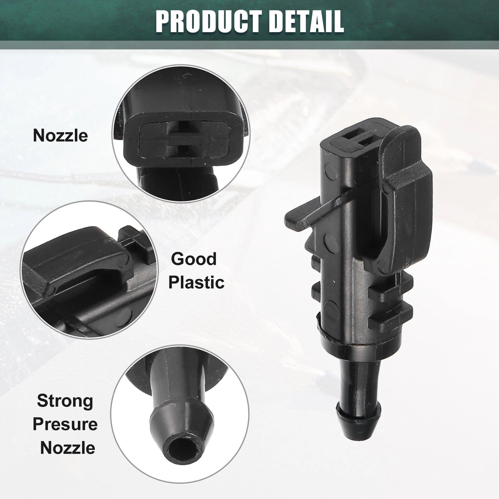 2 Pcs Windshield Wiper Washer Nozzle Spray Jet for Kia Cadenza (2014–2019) No. 986302L100