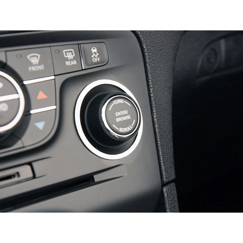 Dash Trim Rings for Polished Stainless with Volume Tuner for Dodge Charger (2011–2013)