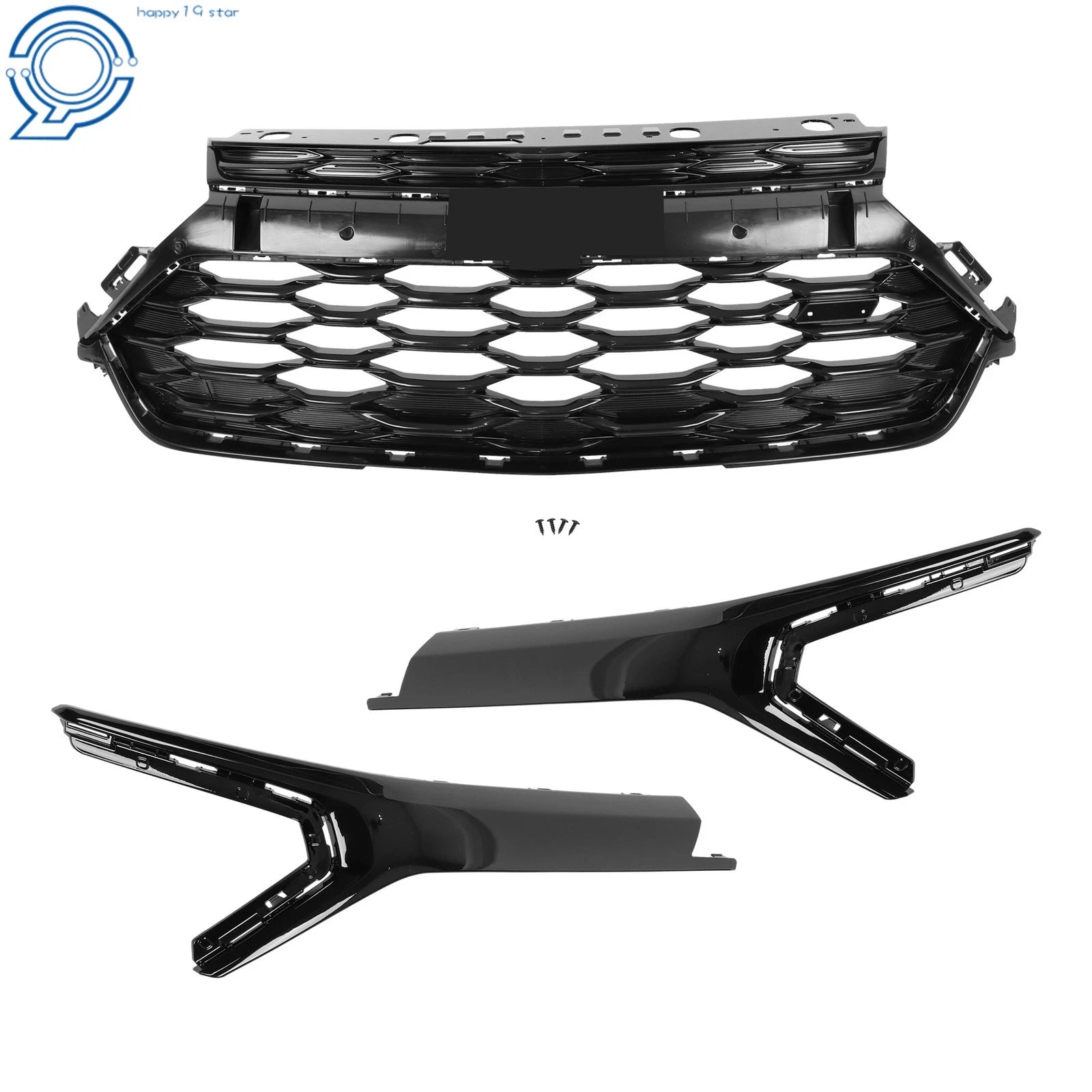 Painted Upper Radiator Grille Gloss Black for Chevrolet Trailblazer RS (2024–2026)