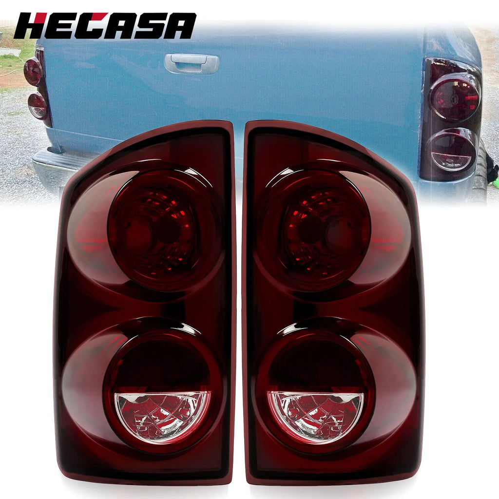 Set of 2 Tail Lights for Dodge Ram 1500 (2007–2008) & Ram 2500/3500 (2007–2009) Red Smoke