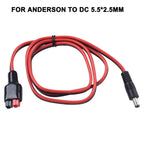 Solar Panel Cable Connect DC 5 5x2.5mm 18A Red/Black (Compatible with )