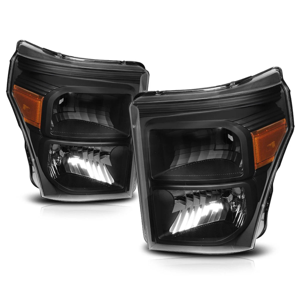 Black Housing Amber Corner Headlight for Ford Super Duty (2011–2016)