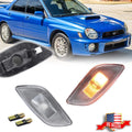 2X Clear Front Side Marker Lights with LED for Subaru Impreza (2002–2003)