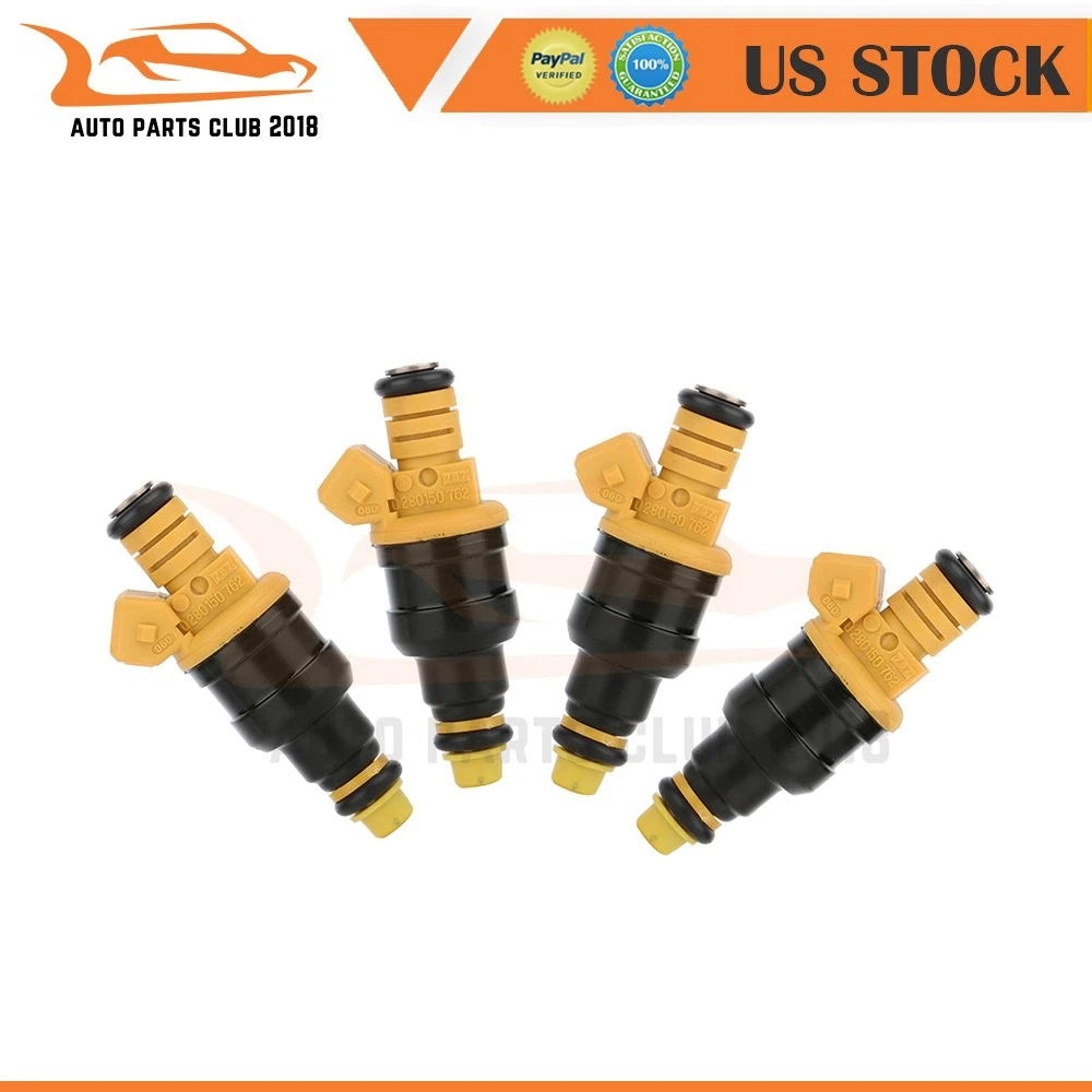 Set of 4 Fuel Injectors for Volvo 240 244 245 740 745 760 780 940 960 (1982–1998) 0280150762