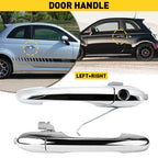 Set of 2 Outer Door Handles for Fiat 500 (2012–2017) Chrome