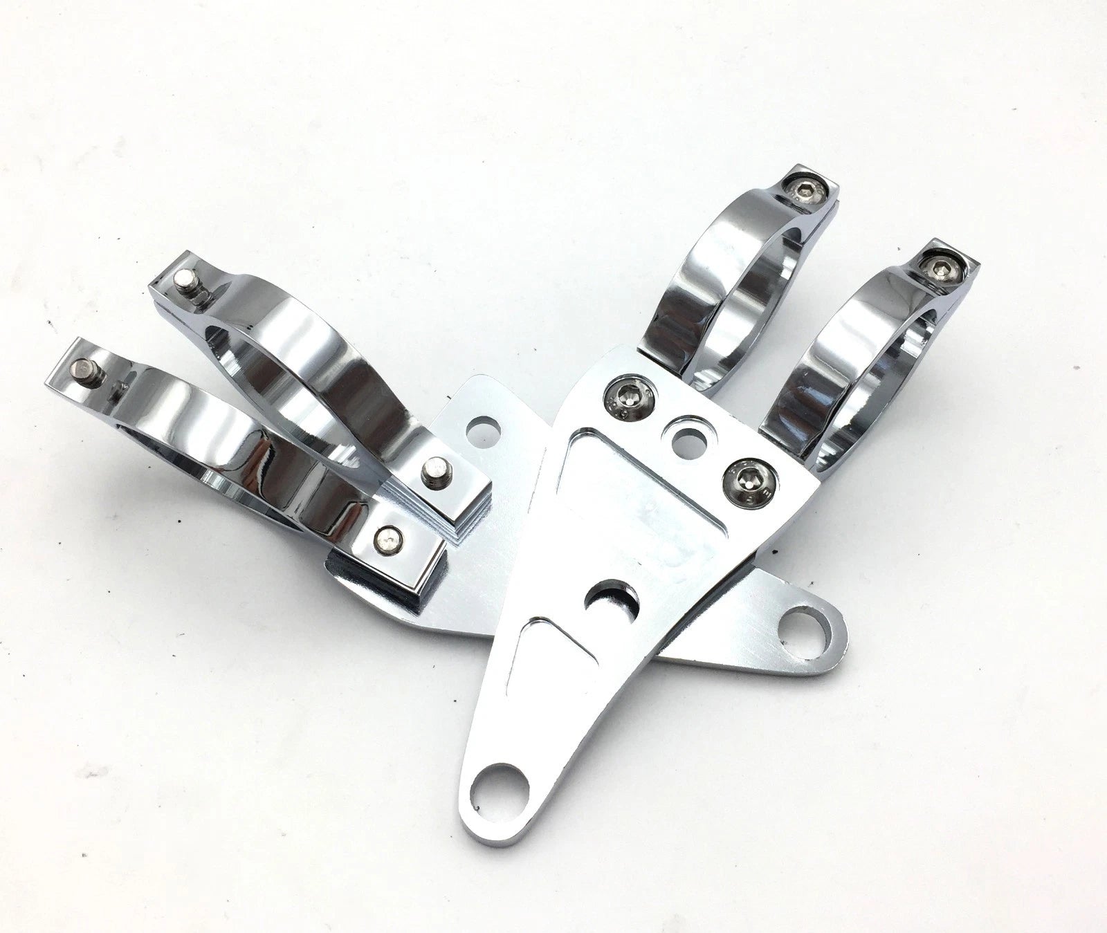 Chrome 39mm Turn Signal Clamps Headlight Mount Bracket for Honda CBR