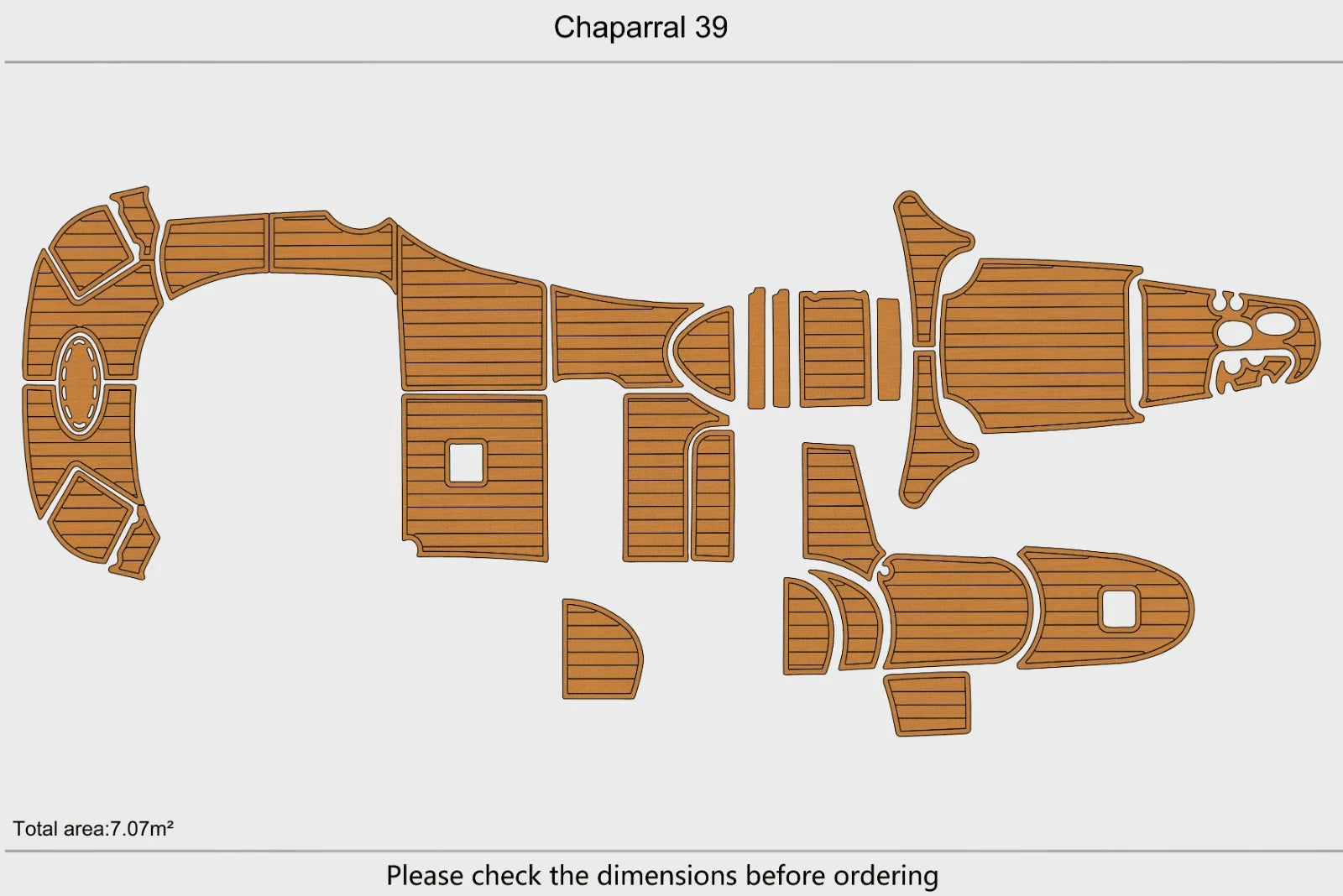 EVA Foam Teak Deck Flooring Mat for Chaparral 39 Swim Platform