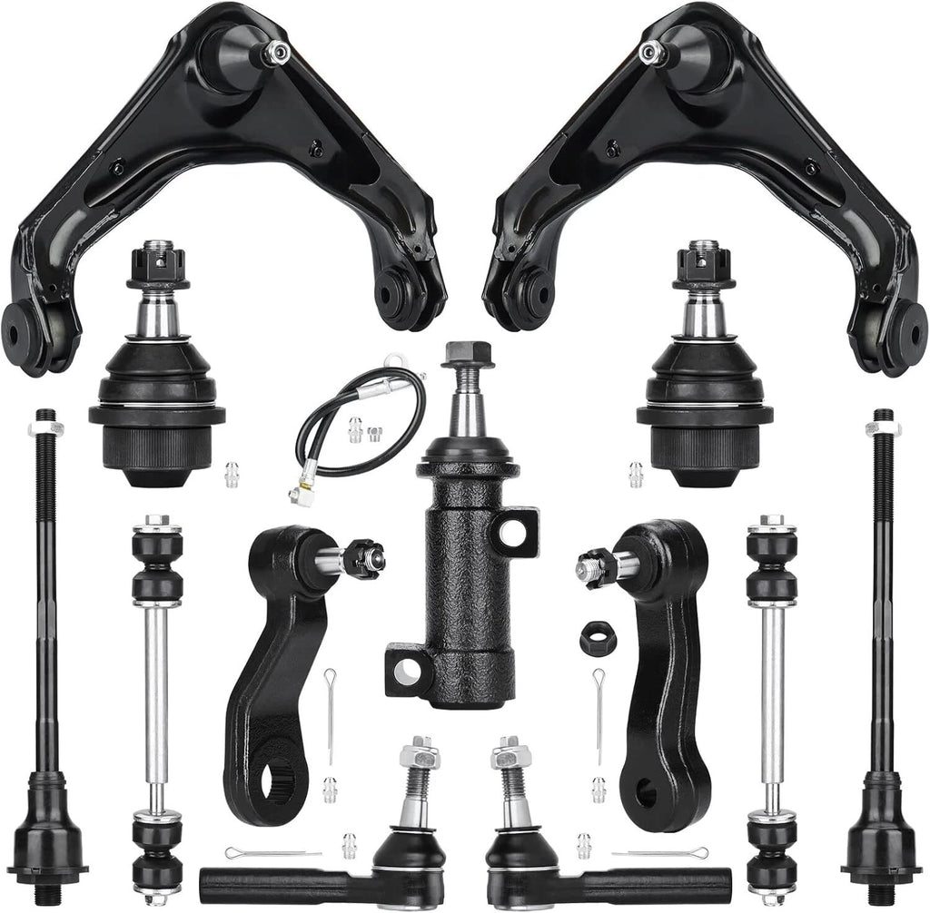 Front Control Arms Ball Joints Tie Rod for Chevy Silverado GMC Sierra (2007–2014)