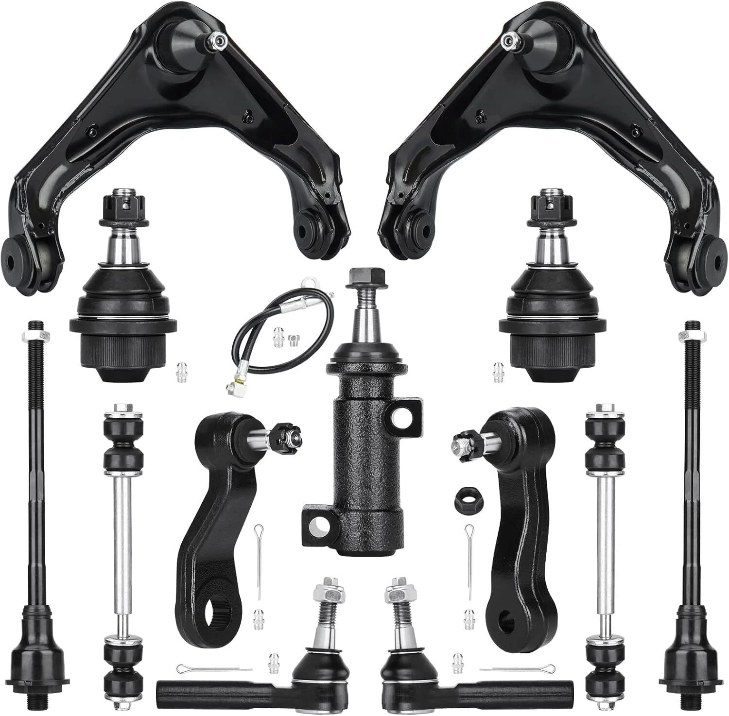 Front Control Arms Ball Joints Tie Rod for Chevy Silverado GMC Sierra (2007–2014)