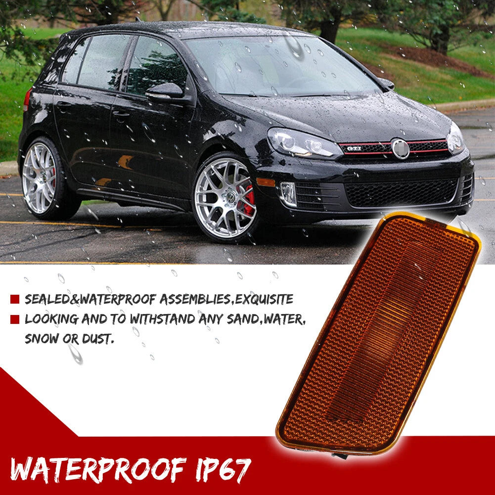 Amber Front Bumper Side Marker Light for VW MK6 Golf GTI (2010–2014)