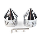 1 Pair Chrome Front Axle Cap Nut Cover for Harley Electra Glide Sportster (2000–2023)