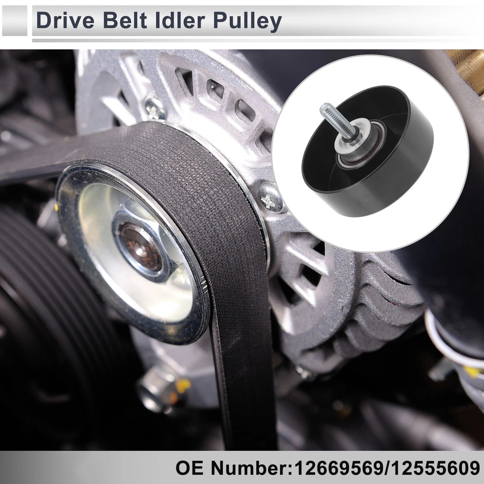 Drive Belt Idler Pulley for Chevrolet Silverado (1998–2013) No. 12669569/12555609
