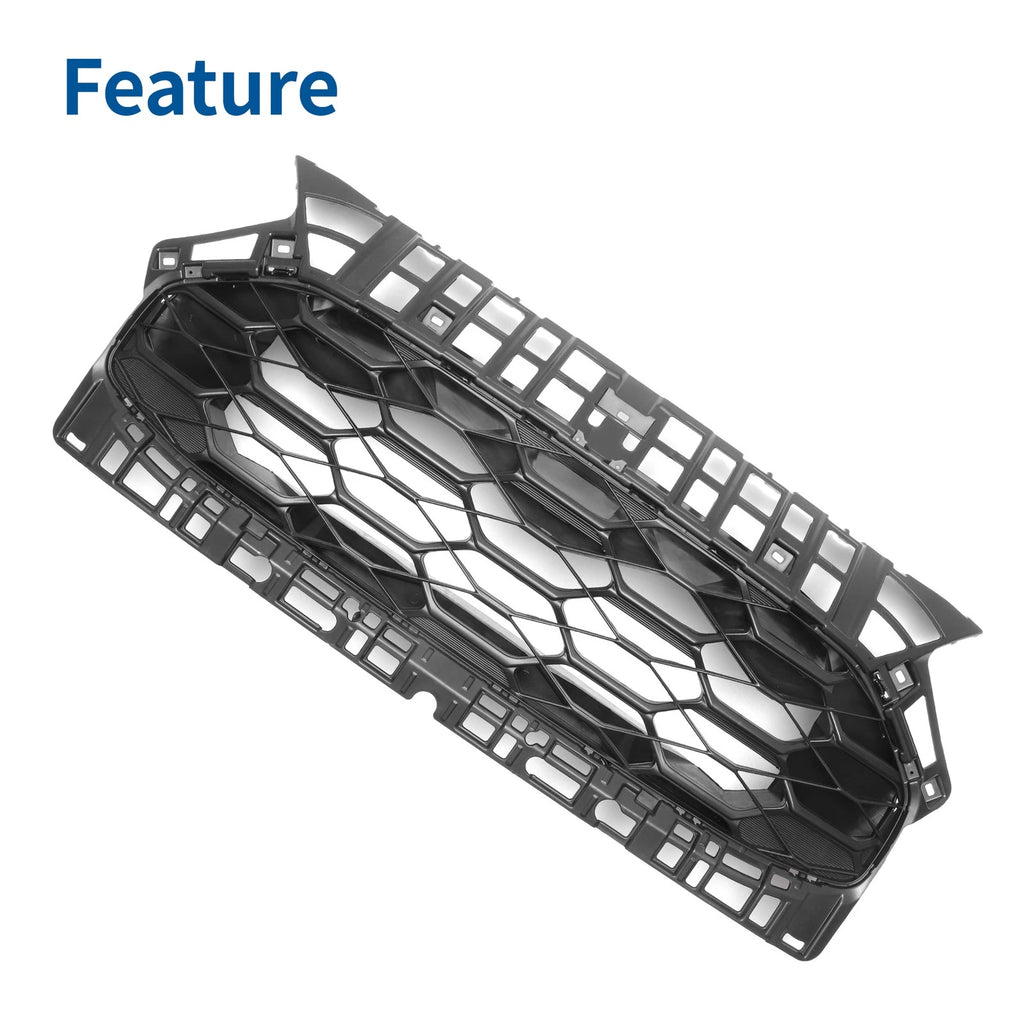 Front Upper Hood Bumper Grille for Honda HR-V (2023–2024) ABS Black