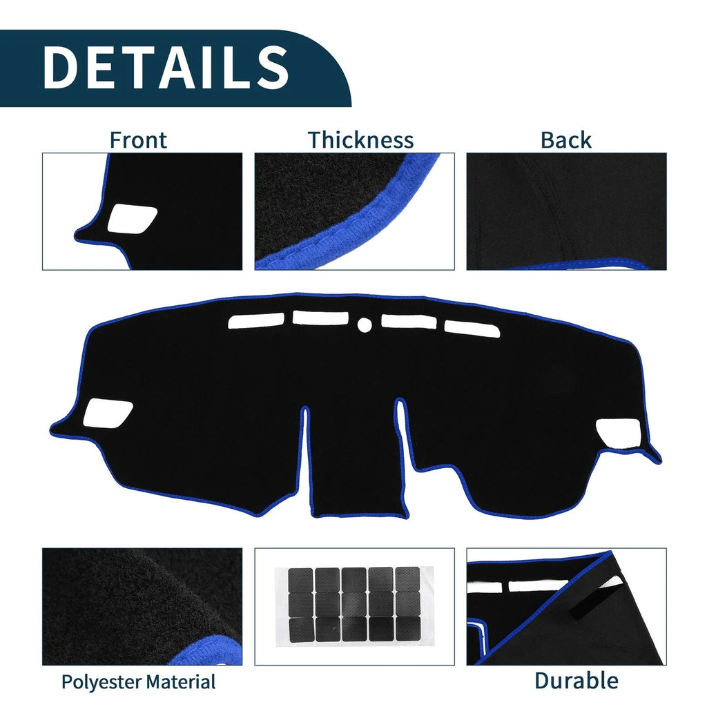 Dashboard Dash Cover Mat for Toyota RAV4 (2019–2024) - Black Blue Set