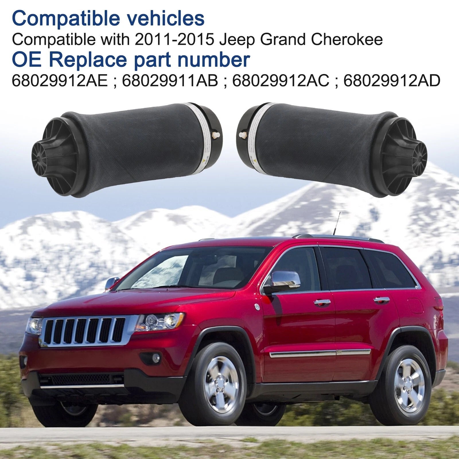 Set of 2 Air Suspension Spring Bags for Jeep Grand Cherokee WK2 (2011–2016)