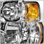 Chrome Housing Amber Side Bumper Headlight for Ford Expedition (2003–2006)