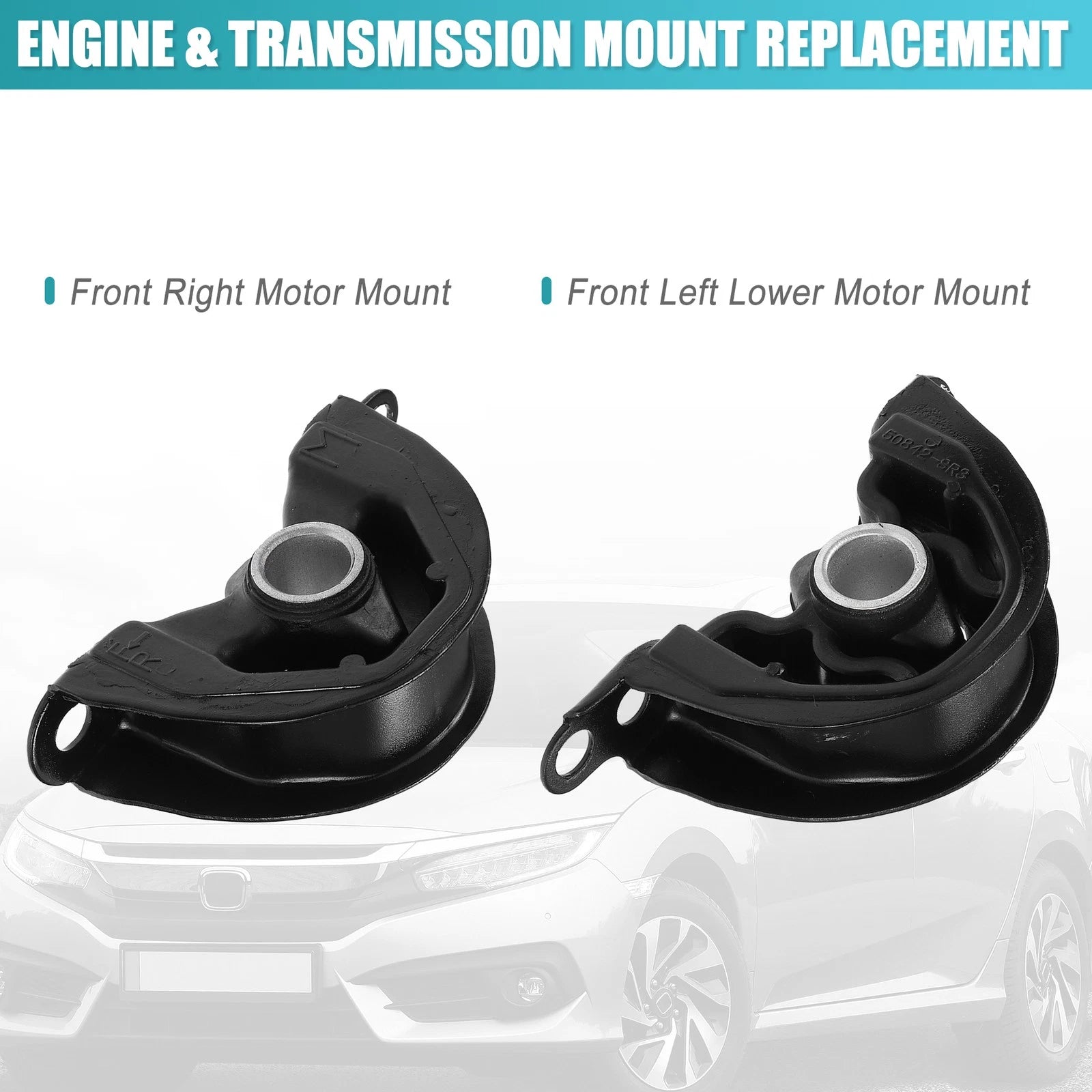 Set of 2 Engine Lower Motor Mounts for Honda Civic (1992–2000)