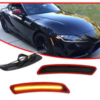 2X Smoke Amber LED Side Marker Lights for Toyota GR Supra (2020–2024)