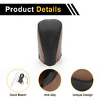 Gear Shift Knob Cover for Honda Civic (2016–2021) Black Brown Faux Leather