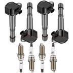 Set of 4 Ignition Coils & Iridium Spark Plugs for Honda Accord (2003–2017) UF712