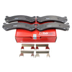 Set of 4 TRW Pro Metallic Slotted Brake Pads for Cadillac Chevrolet GMC Hummer