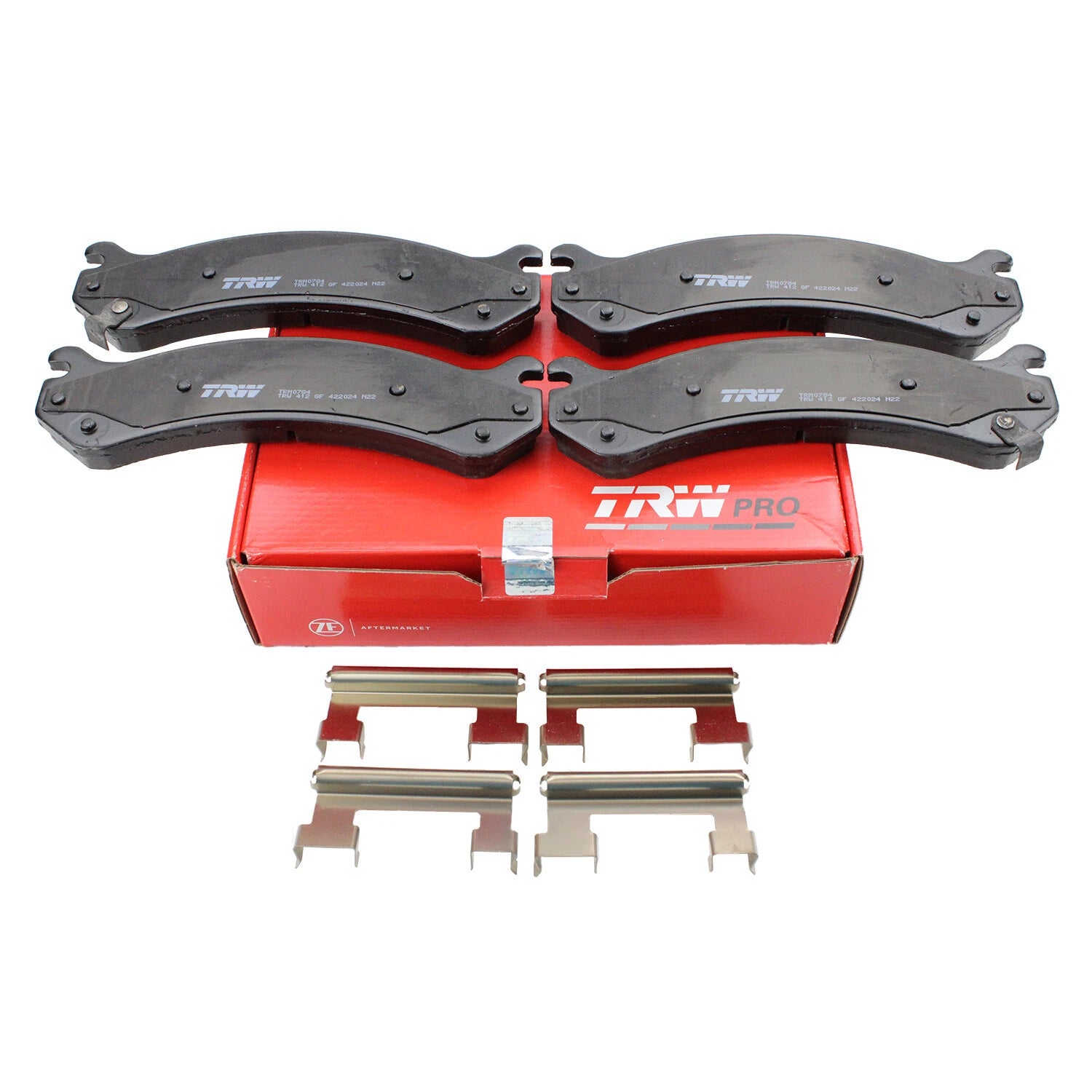 Set of 4 TRW Pro Metallic Slotted Brake Pads for Cadillac Chevrolet GMC Hummer