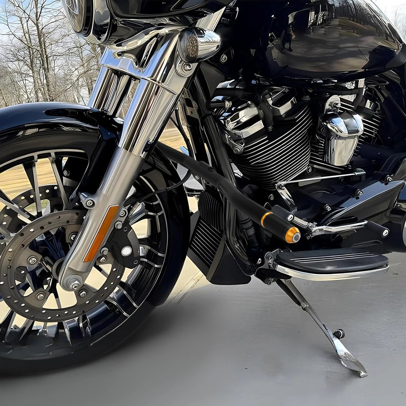 Rear Saddlebag Support Guards & Engine Crash Bar for Harley Touring (2014–2023)