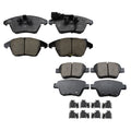 Akebono Front & Rear Brake Pad Set Kit for Audi A3 Quattro, VW Eos, Golf (2006–2013)