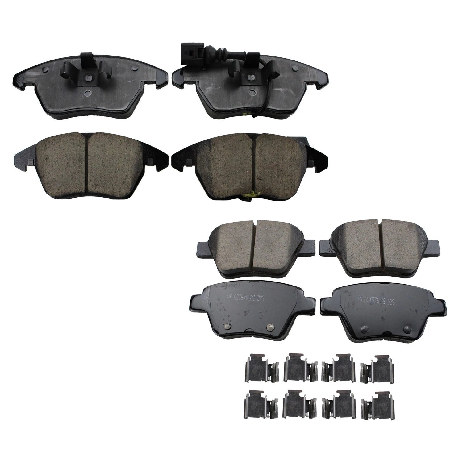Akebono Front & Rear Brake Pad Set Kit for Audi A3 Quattro, VW Eos, Golf (2006–2013)