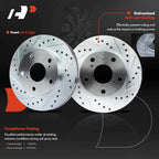 Front Drilled Brake Rotors and Ceramic Pads for Toyota Camry (1992–2001)