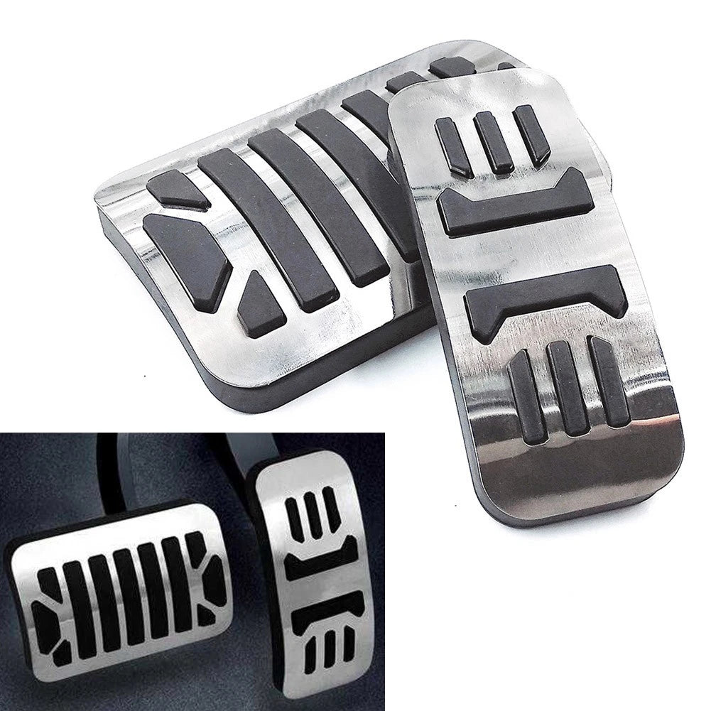 2X Stainless Steel Brake Gas Pedals Cover for Jaguar XE XF XJ XJL (2015–2020)