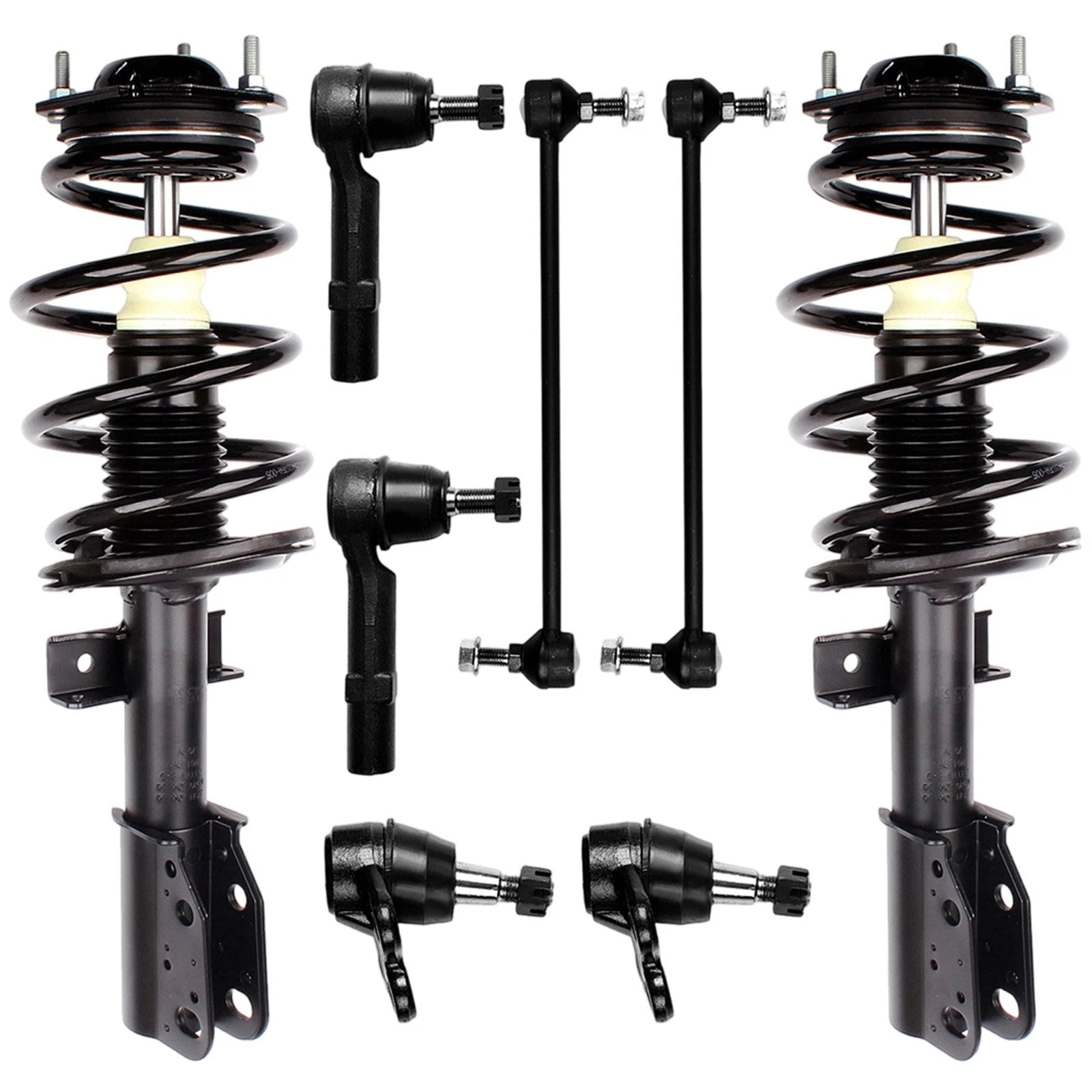8pc Front Struts Suspension Sway Bars Tie Rods Kit for Buick Enclave GMC Acadia (2007–2017)