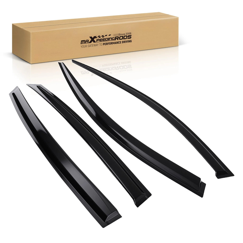 Set of 4 Window Visor Rain Guards for Ford Fusion (2013–2020) Black Tinted