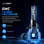2X NOVSIGHT 9005 9006 LED Headlight Bulbs for Plug and Play (6500K)