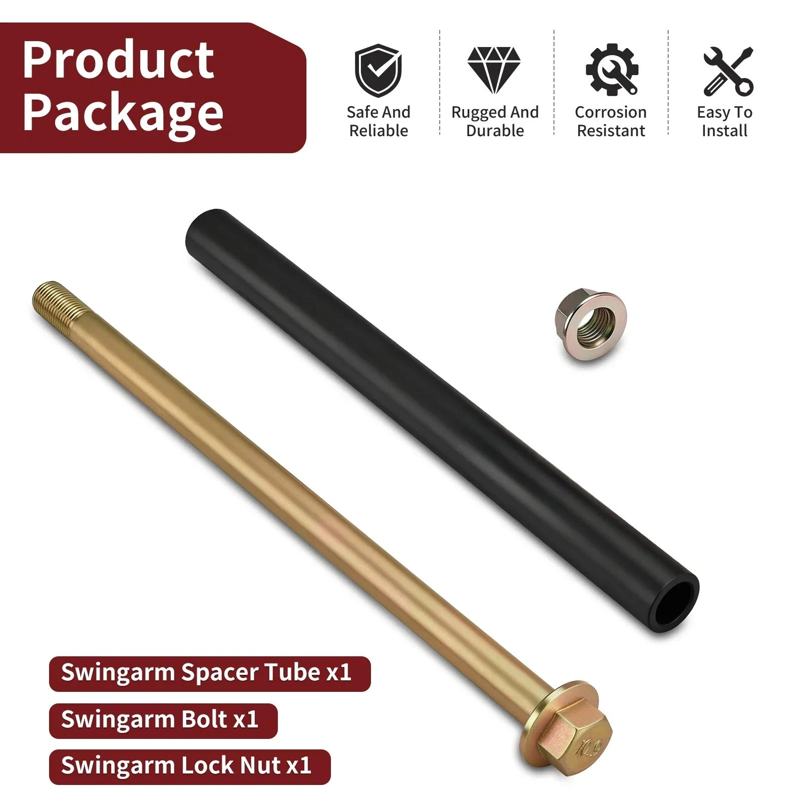Swingarm Spacer Tube & Swingarm Bolt Kit for Polaris Sportsman 90 (2007–2016)