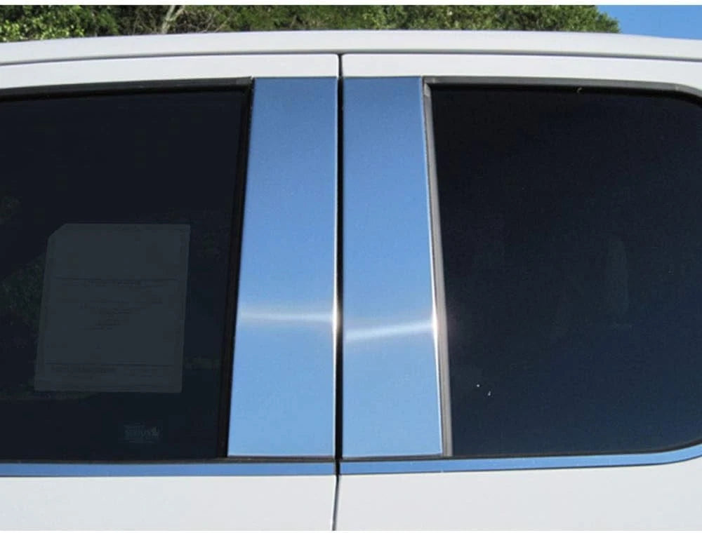 4pc. Luxury FX SS Pillar Post Trim w/o Kpad for 15-20 Ford F-150 Super/Crew cab