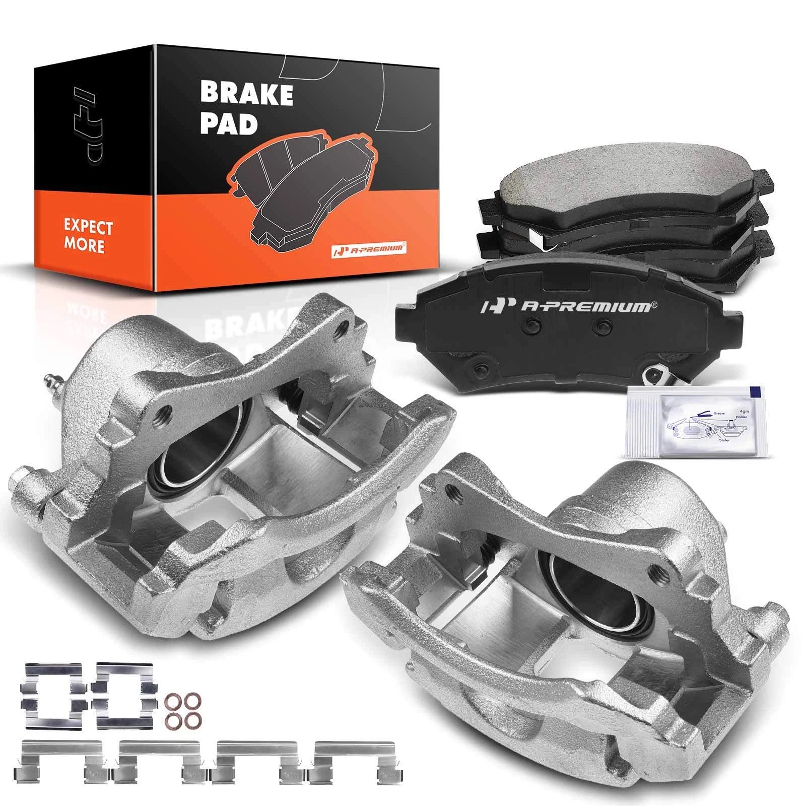 Front Brake Caliper & Brake Pad for Chevrolet Impala Buick Pontiac (2006–2016)