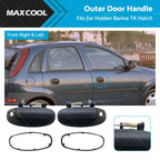 Door Handle Set of 2 Front Left Right Black for Holden Barina TK (2005–2012)