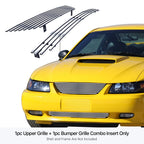 Polished Billet Front Grille Insert for Ford Mustang (1999-2004)