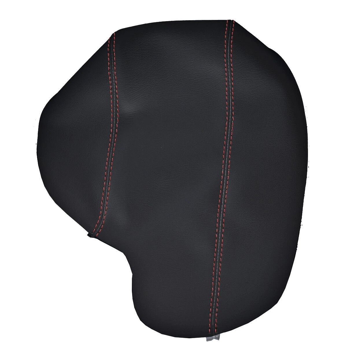 Leather Console Lid Armrest Cover for Subaru Impreza (2017–2020) Black Red Stitch