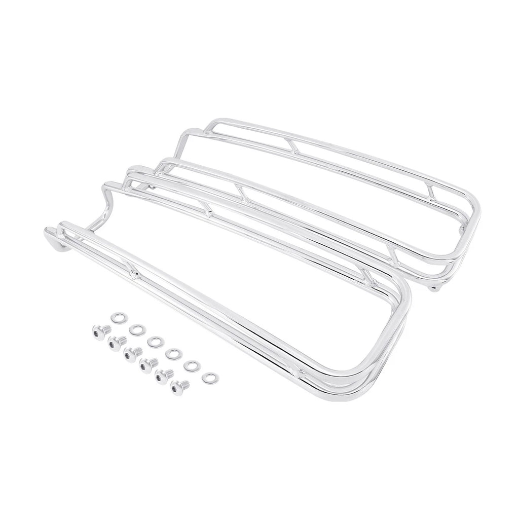 Chrome Saddlebags Lid Top Rail Guards for Harley Street Road Glide (1994–2013)