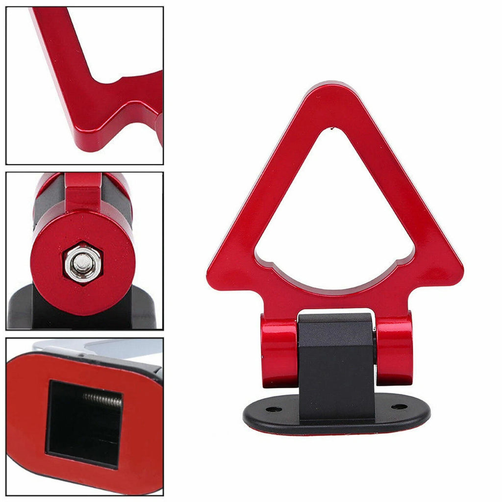 Red Triangle Tow Hook Stick Decoration for Universal Car (2015-2025)