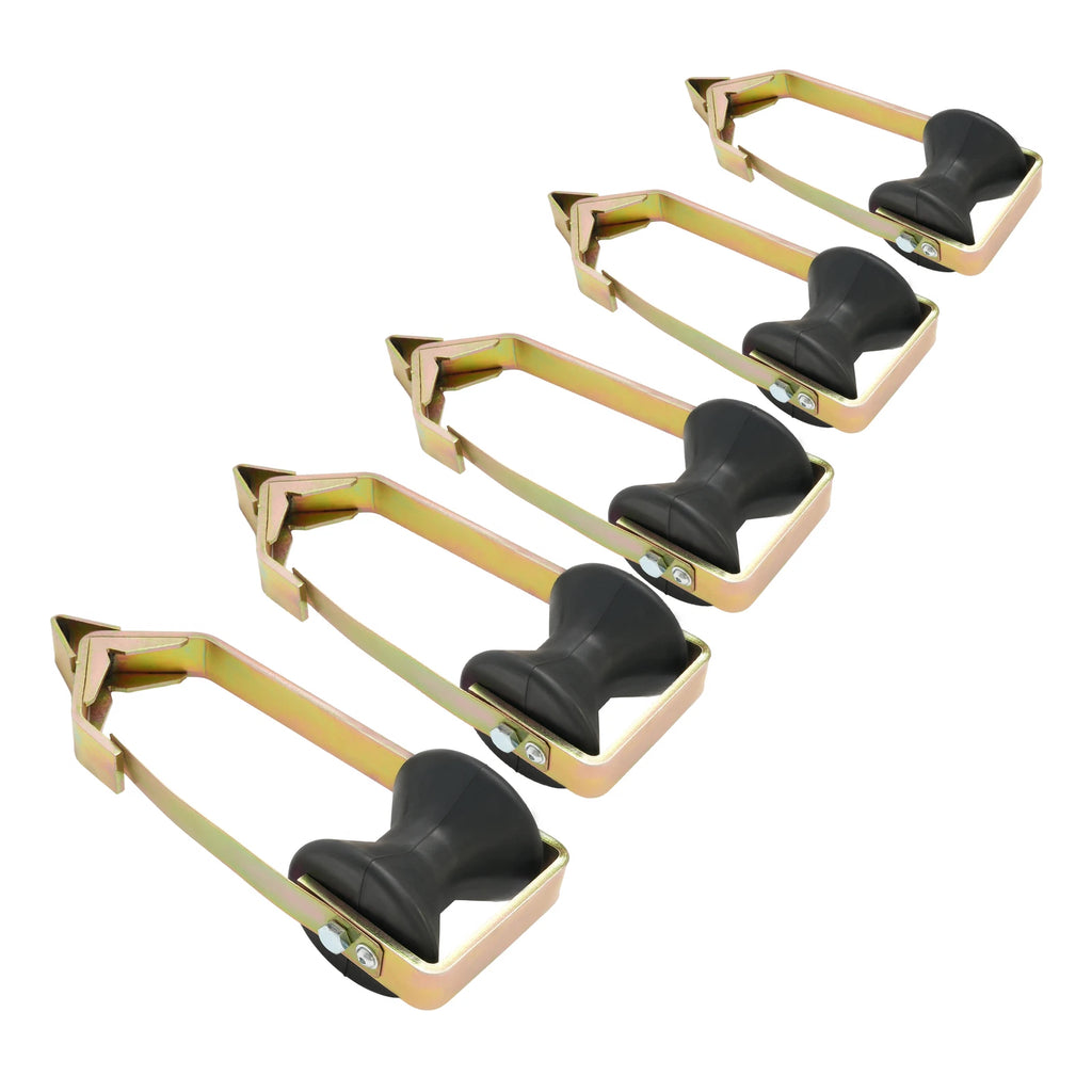Set of 5 Zinc-Plated 3-Inch Cable Rollers for Universal Applications