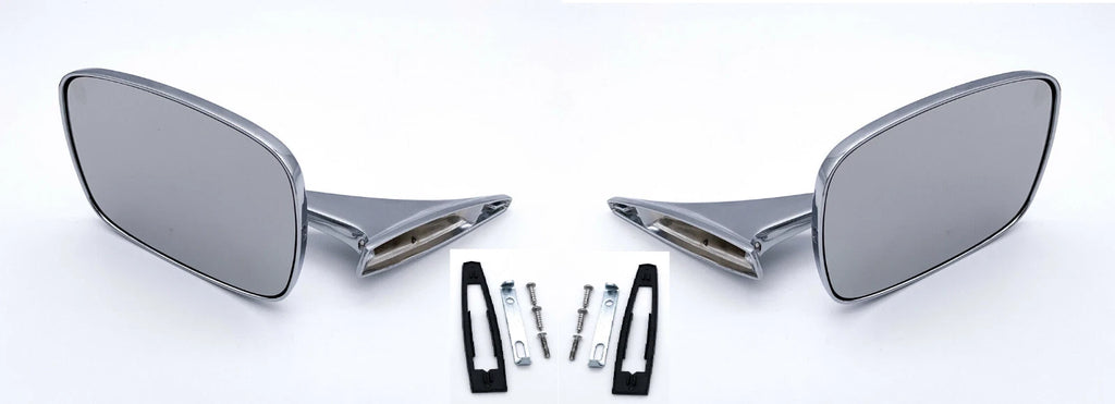 Outside Door Mirror Left with Ribbed Base for 1970–1972 Chevelle