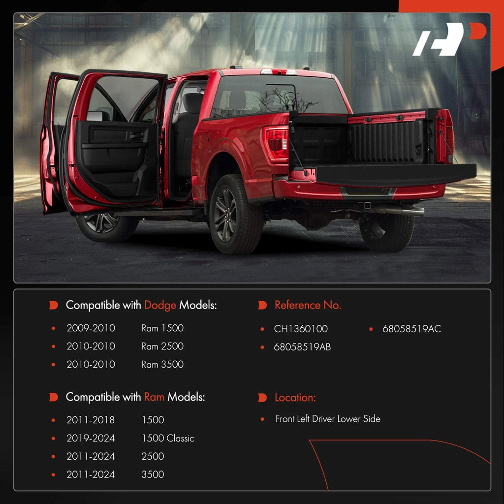 Front Driver Left Lower Door Hinge for Ram 1500 2500 3500