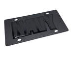 Navy Tactical Black License Plate 3D Acrylic Logo for US Navy Vehicles (Any Year)