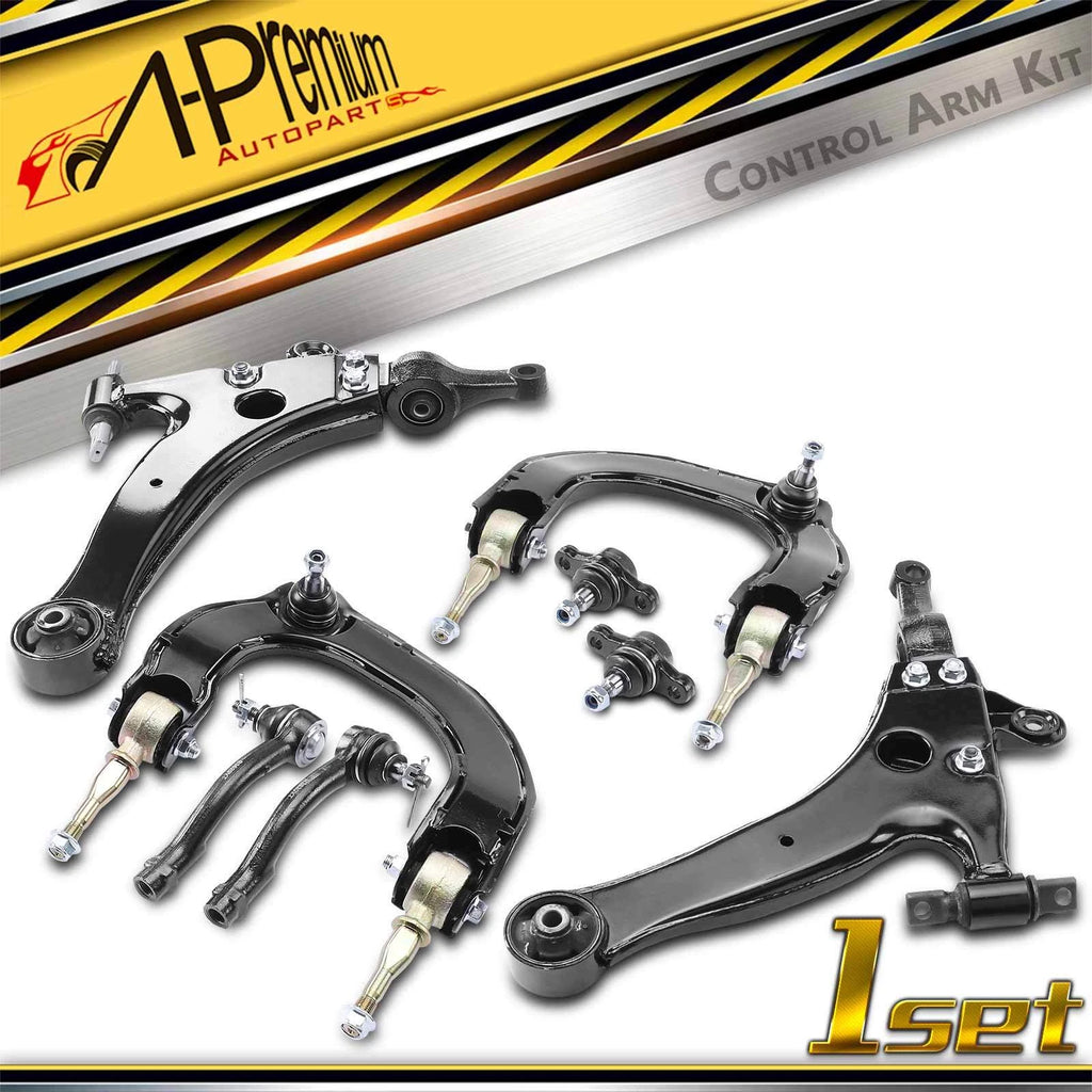 Set of 8 Front Control Arms with Ball Joints & Tie Rod Ends for Hyundai Sonata 
