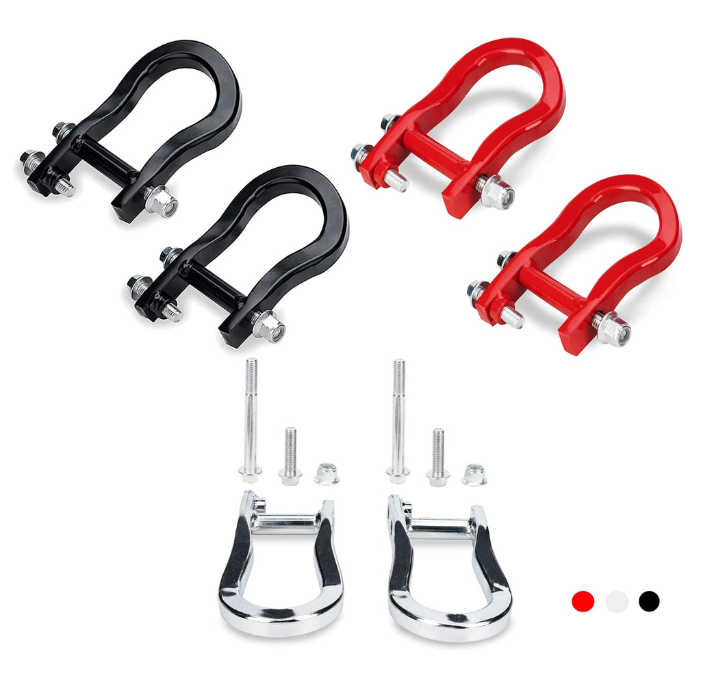 Tow Hooks for Chevy Silverado GMC Sierra 1500 (2007–2019) 84192871 Black/Red/Silver